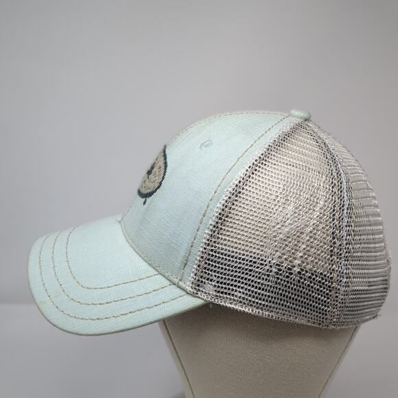 Mossy Oak Strapback Mesh Back Trucker Hat Blue One Size Embroidered - Picture 3 of 8